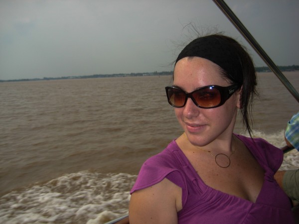 Chandra on Mekong River Vietnam