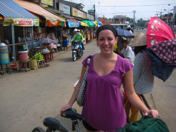 Chandra with Bike in Ben Tre Vietnam