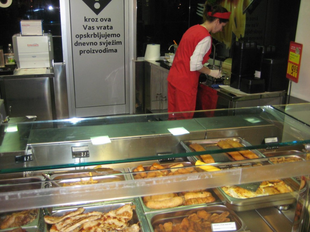 Supermarket food in Split Croatia