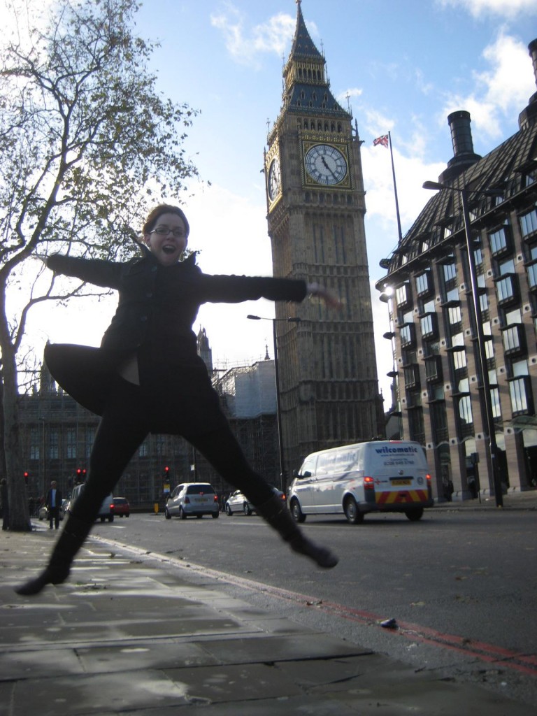 Jumping in front of big ben London