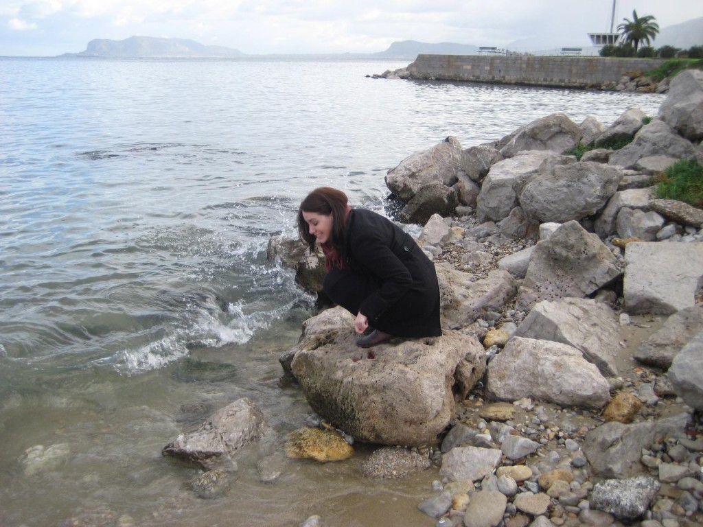 Water sample of Mediterranean in Palermo, Sicily Italy