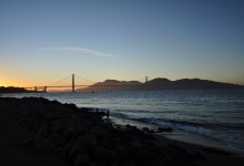 Sunset and Golden Gate Bridge San Francisco