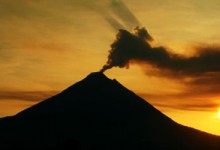 Arenal Volcano Erupting in Costa Rica
