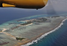 View of the Maldives from a Seaplane