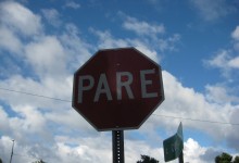 Stop sign in San Juan Puerto Rico