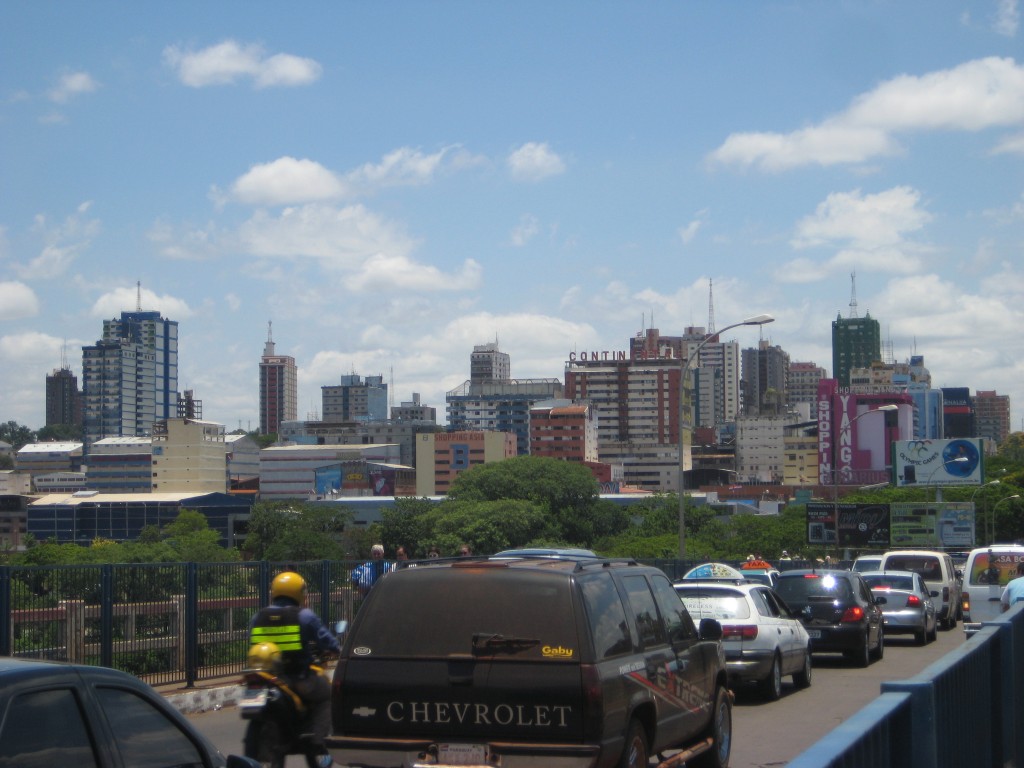 Friendship bridge going to Ciudad de Este in Paraguay