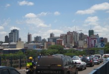 Friendship bridge going to Ciudad de Este in Paraguay