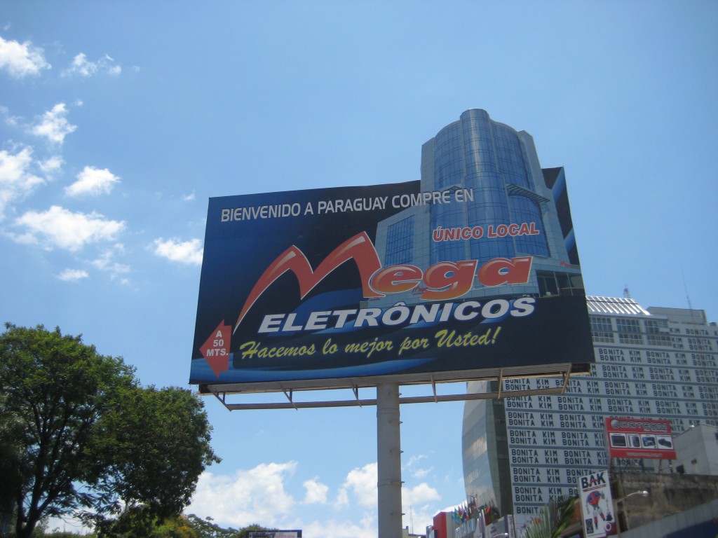 Electronics Billboard in Ciudad del Este Paraguay