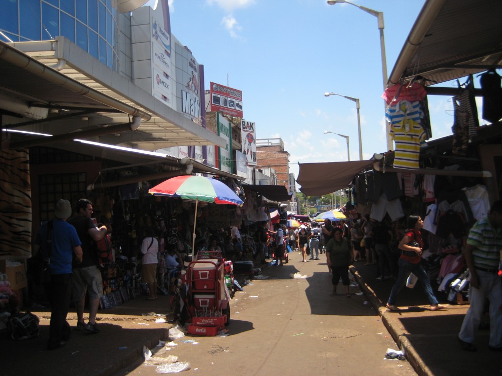 Shopping stalls in Ciudad del Este, Paraguay
