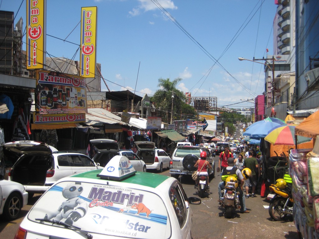 Shopping and Traffic in Ciudad del Este Paraguay