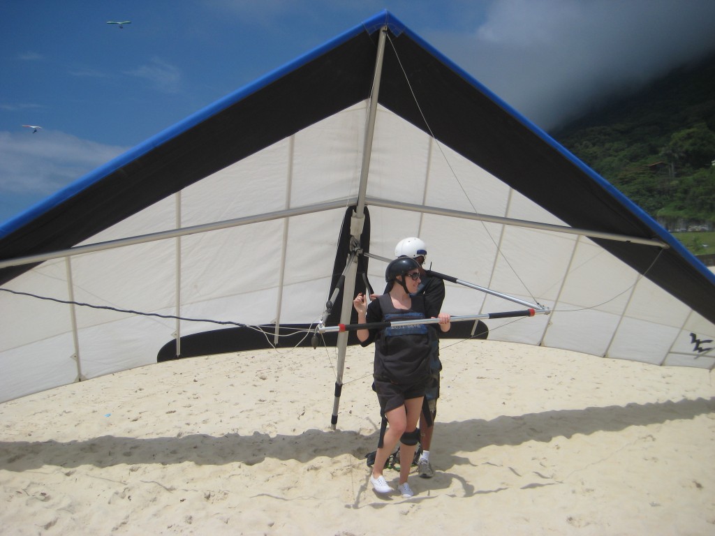 Landing on Pepino Beach in Rio de Janeiro Brazil