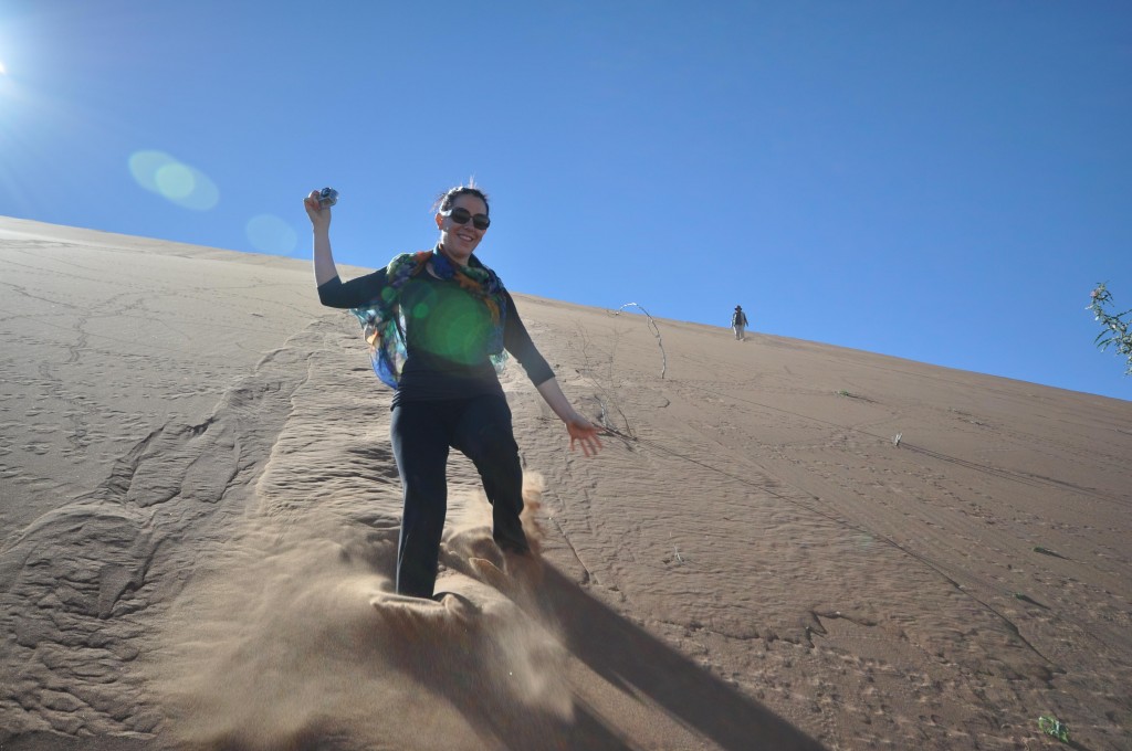 Running down Sossusvlei Dunes Namibia