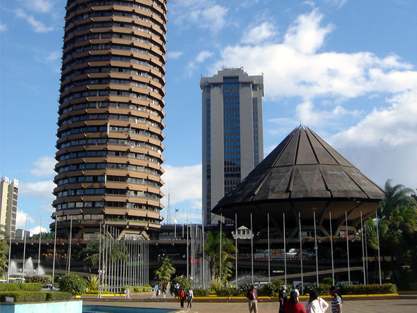 The Nairobi Convention Center in Downtown Nairobi Kenya.  More modern then you expected Nairobi to be?