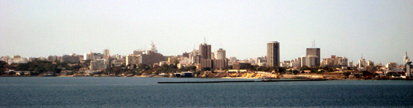 The skyline of Dakar Senegal