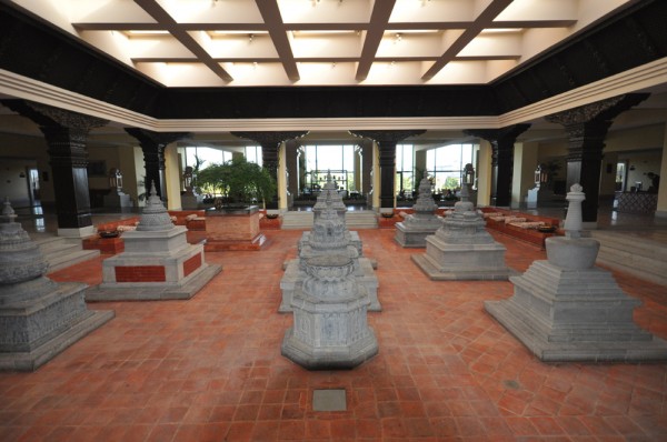 Hotel lobby of the palatial Hyatt Regency Kathmandu.  Definitely "Style Hi"