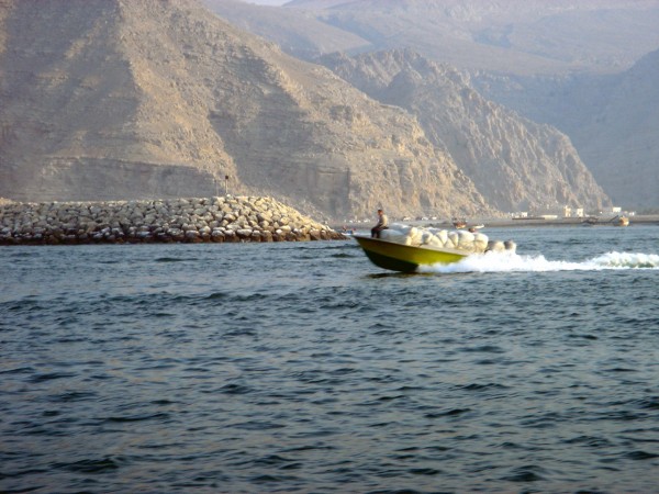 Smugglers heading from Oman across to Iran in the Persian Gulf