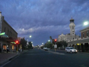 Dawn in the town of Broken Hill