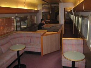 Lounge car aboard the Indian Pacific "Red" class