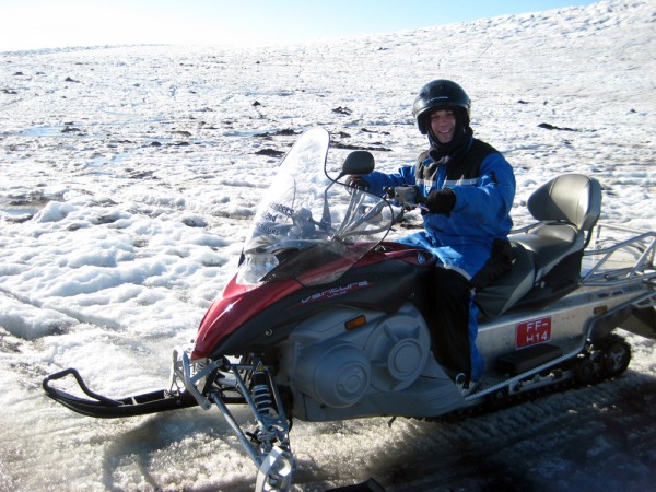 What's cooler then riding a snowmobile?  Riding one on a glacier in Iceland!