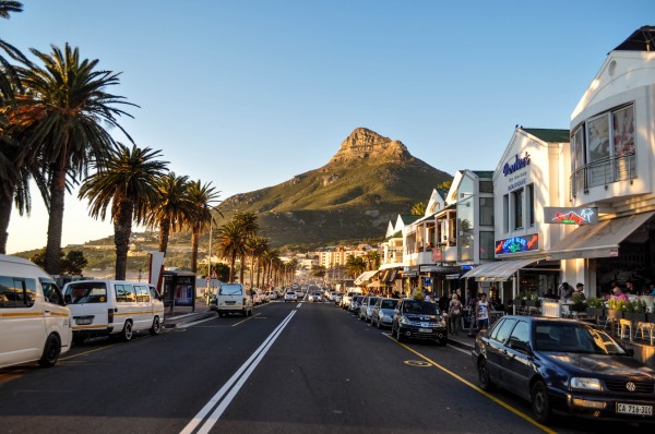 Beautiful Cape Town from Camps Bay with Lions Head mountain in the background