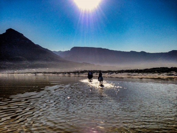 The morning mist creates a magical atmosphere on Noordhoek beach