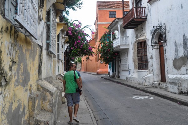 The mean streets of Cartagena.