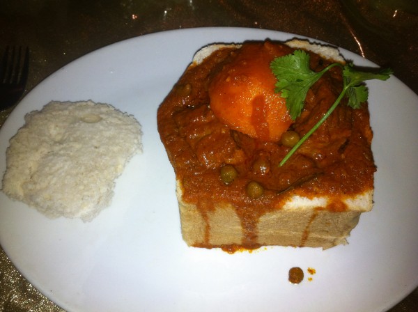 Bunny Chow at The Oriental in Durban, South Africa