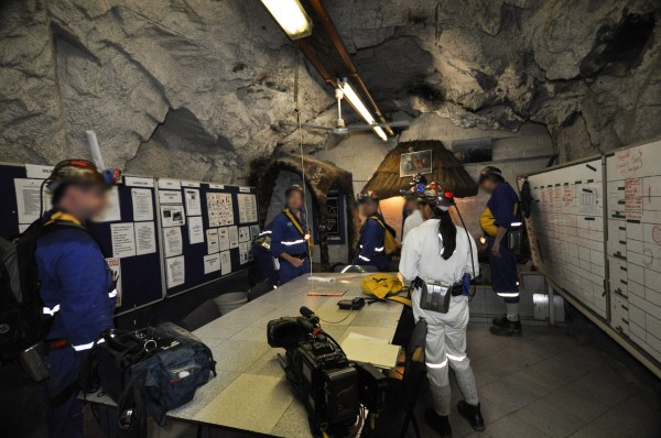 Even diamond miners need a break - in an awesome underground room carved right into the rock!