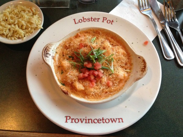 Lobster newberg at The Lobster Pot in Provincetown, Massachusetts
