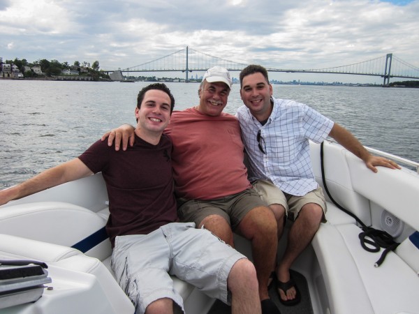 With my brother and Dad near the Throgs Neck Bridge