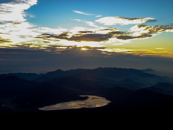 Atop Mount Fuji, Japan (Actually this is a sunrise, but it's still beautiful)