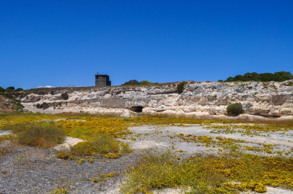 The lime quarry of Robben Island where Nelson Mandela and fellow prisoners toiled away for years