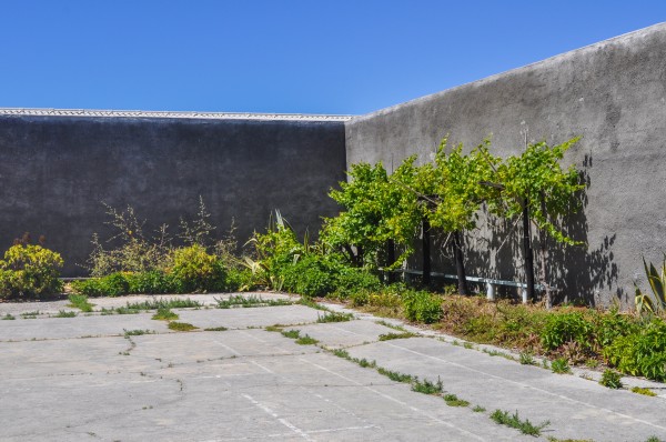 One of the prison's courtyards where it's said the drafts of Nelson Mandela's Long Walk to Freedom were found buried in the corner.