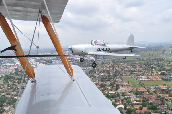 de Havilland Canada DHC-1 Chipmunk in Formation with Tiger Moth