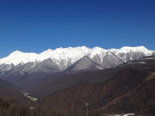 The Caucasus mountain peaks of Krasnaya Polyana