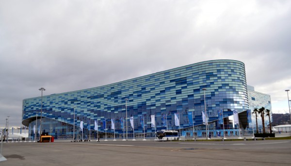 Iceberg  Skating Plaza is home to Olympic skating events and kind of looks like a frozen version of Beijing's Water Cube swimming venue