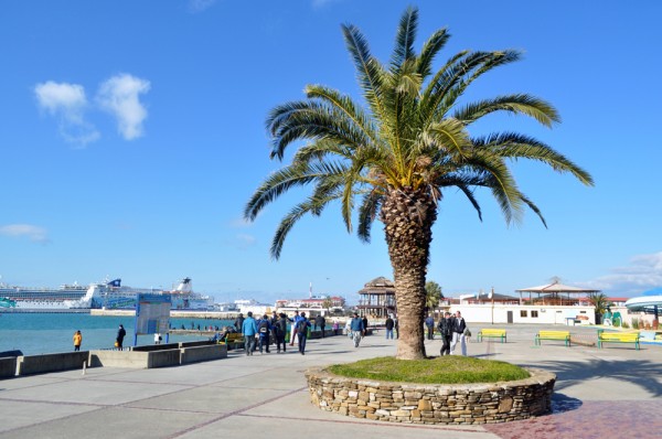 Soch is definitely a sub-tropical city. Even in the winter it's gigantic palm trees loom over everything providing welcome shade and an exotic feel.