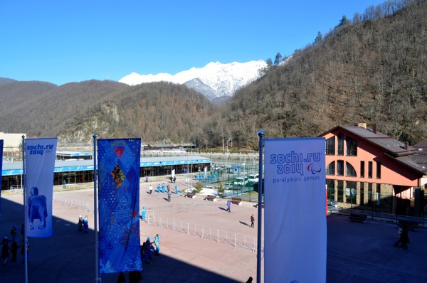 The scenic pedestrian areas of Krasnaya Polyana