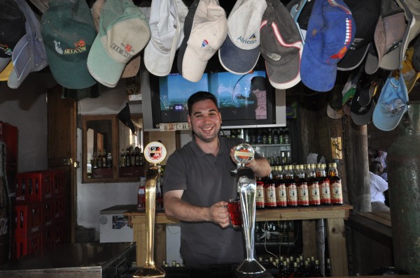 Dave pouring a drink at Fernandos