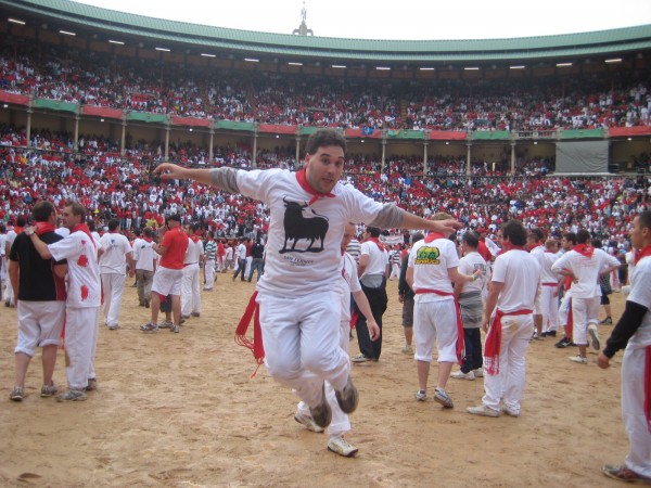 After you've run with the bulls in Pamplona, Spain, it's pretty easy to jump like this