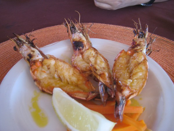 Perfectly cooked Mozambican prawns from Fishmonga