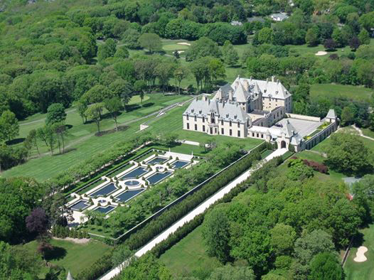 Oheka Castle as seen from above