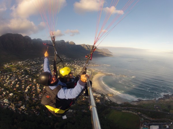 Go Pro Paragliding Camps Bay from Lions Head South Africa Paragliding