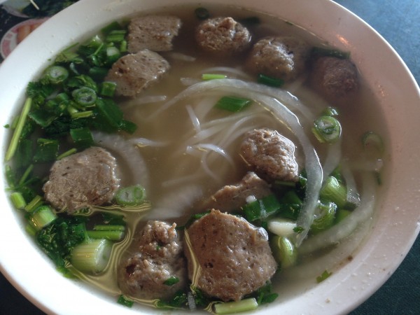 Pho Bo Vien with Vietnamese beef meatballs