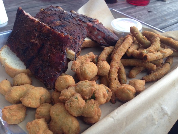 It's hard to imagine the south without some good BBQ and it's hard to imagine good Southern BBQ without ribs. Southern Soul BBQ on St Simons Island in Georgia is the real deal. It's so smokey outside from cooking all the ribs your eyes will be burning as you tear into these delicious morsels. Don't miss out on some of the sides either. Fried green beans and fried okra are pretty great. 