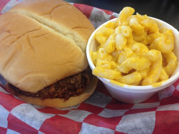 This may have been the perfect on-the-go lunch. We were going for pulled pork, but this is rib meat and even better. Check out the magic at Wholly Smokin' BBQ & Ribs in Florence, SC. You won't regret it.