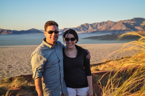 Chandra & I overlooking the desert in Namibia