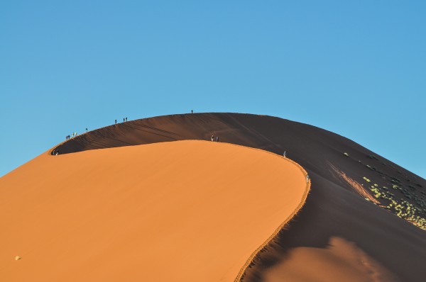 To get a sense of scope, those are people walking on the crest of the dune. These are the largest dunes in the world.