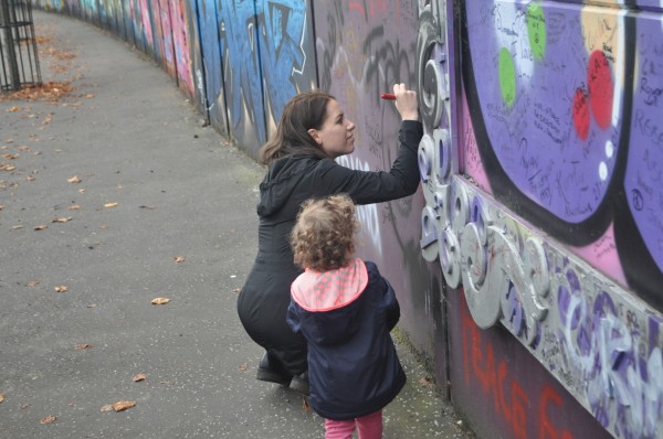 Chandra Signs Peace Wall 