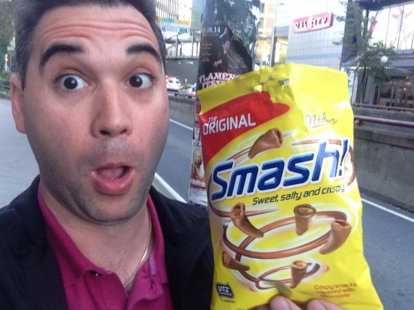 Dave with Smash! Snacks